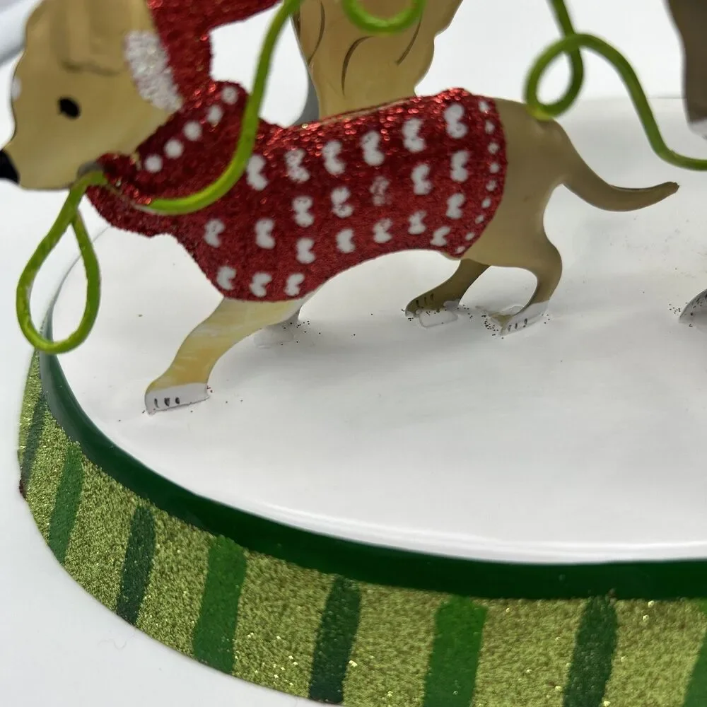 Pier One Dog Drink Charm Set‎ 8 Charms Christmas Holiday Snowman Snow Glitter